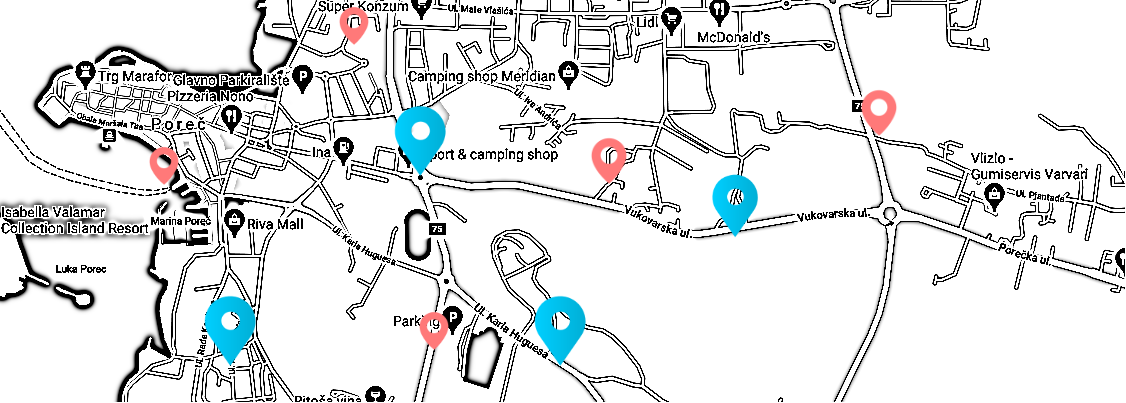 Taxi plava laguna Marko poreč map